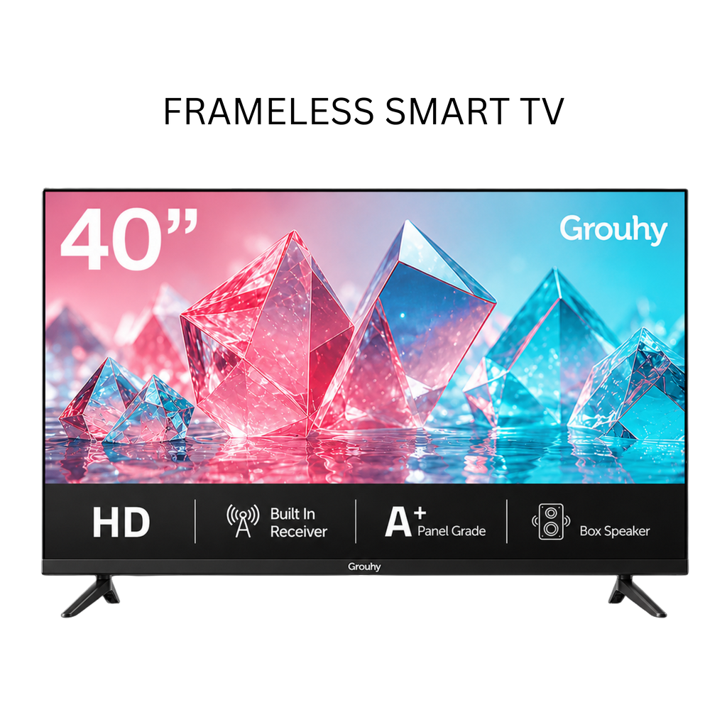 Grouhy 40-Inch HD Frameless Smart LED TV with Built-in Receiver – GLD40SDV2