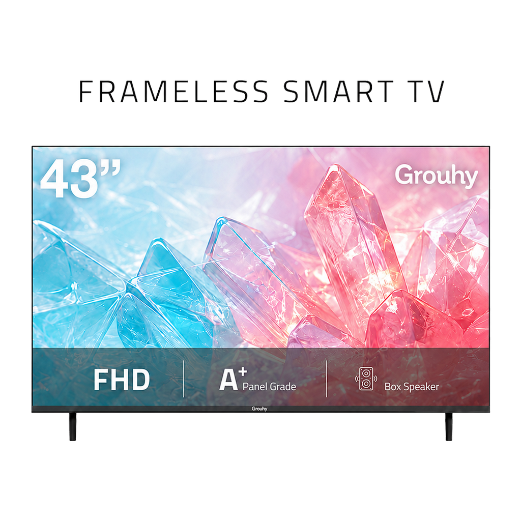 Grouhy 43 Inch Full HD LED Smart Frameless TV - GLD43SAWORV2