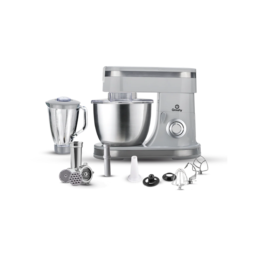 Stand Mixer With Grinder Grouhy  - 1400 Watt Grey - GKM1431GR