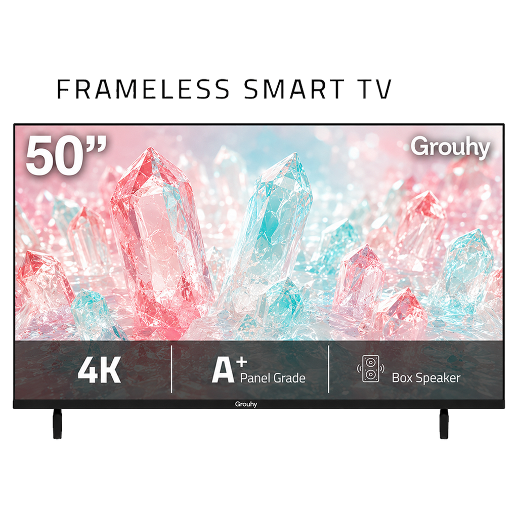 تلفزيون جروهي 50 بوصة 4K أندرويد LED بدون إطار - GLD50SAWORV2