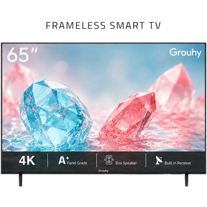 Grouhy 65-Inch 4K UHD Frameless Smart LED TV with Built-in Receiver – GLD65SD
