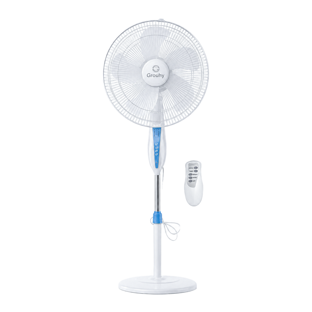 Grouhy Stand Fan 18 Inch With 5 Plastic Blades & Remote Control - USS-18026-R