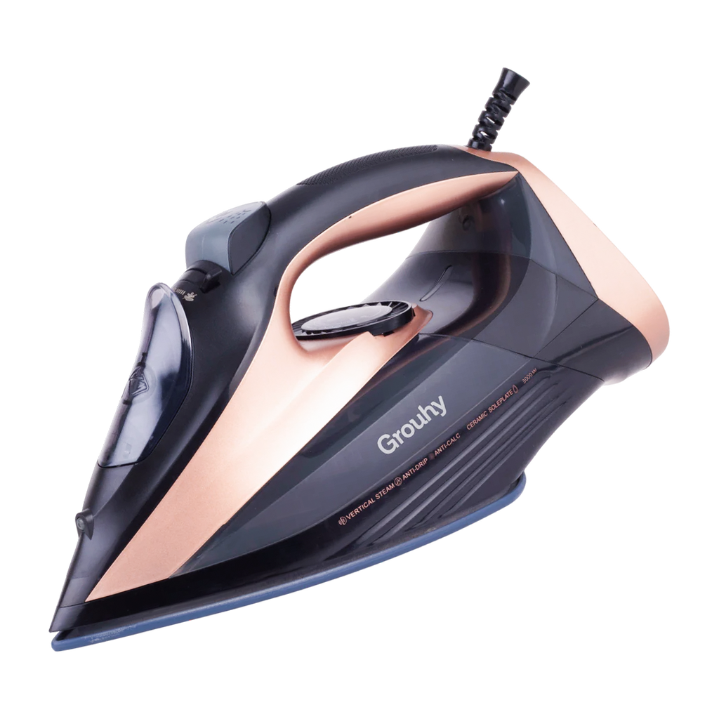 Grouhy Steam Iron, 450ml, 3000 Watt, Black - GFL2306iR3.0C