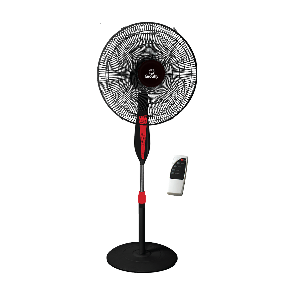 Grouhy Stand Fan 18 Inch With 5 Plastic Blades & Remote  Control - USS-18026-R